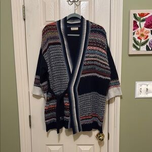 Anthropologie Sleeping on Snow Cozy Sparkle Wrap Sweater